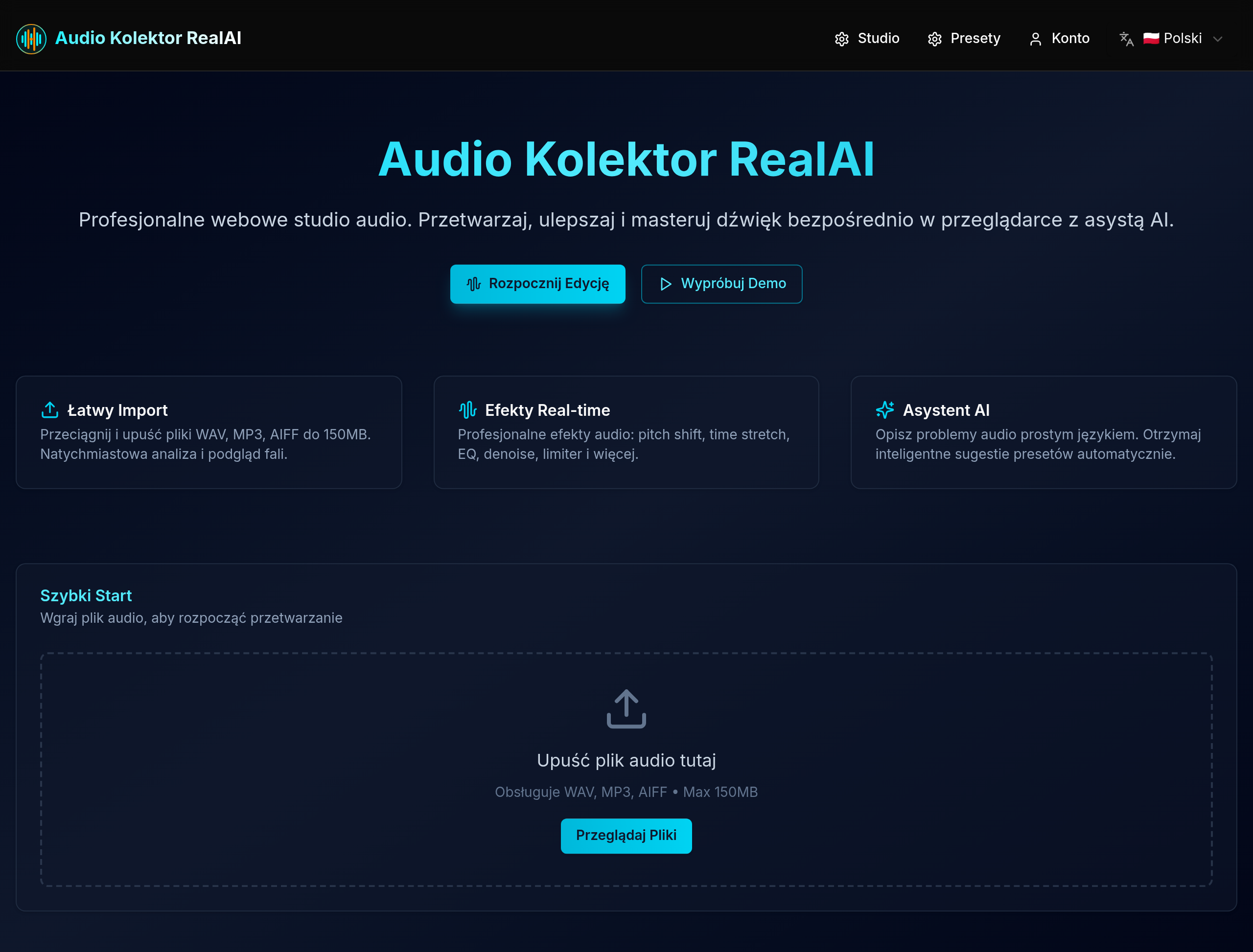 Kolektor Muzyczny - podgląd aplikacji